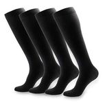 NOVAYARD 4 Pairs Compression Socks for Women and Men Support Graduated 15-20 mmHg Medias De Compresion Mujer