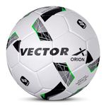 Vector X Orion TPU Machine Stitched Indoor/Outdoor Water-Resistant Football with SR Bladder, White-Green, Size 5, Suitable for Match and Training for Adults 15+ Years + Free Air Needle