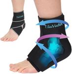 EliaValth Ankle Ice Pack, Ice Packs For Injuries Reusable, Plantar Fasciitis Relief, Hot and Cold Therapies, Adjustable Ankle Brace, Two-in-one Ankle Wrap L