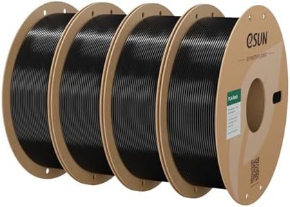eSUN PLA Basic Filament 1.75mm, 3D Printer Filament High Speed PLA for Fast Printing, 1KG Spool, 4 Spools 3D Printer Filament, Black