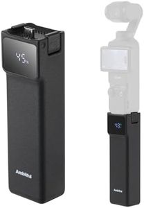 Ambitful PH01 Battery Handle Compatible with DJI Osmo Pocket 3 / Pocket 4, 5000mAh Power Bank Grip for Pocket 3 / Pocket 4, LED Display, 18W USB-C Charging, 180min Runtime, 1/4" Tripod Mount