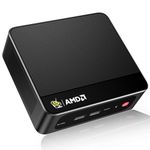 Beelink Mini PC SER5 MAX with AMD Ryzen 7 7735HS(6nm, 8C/16T) up to 4.75GHz, Mini Computer 24GB LPDDR5 RAM 500GB NVME SSD, Micro PC Triple Display, Mini Gaming Computer 2.5Gbps/WiFi6/BT5.4/W-11 Pro