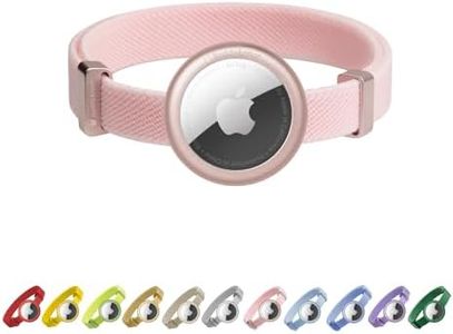 BuddyArmor Cat Airtag Collar, US IDA Gold Award Cat Safety Collar Non Breakaway Elastic Airtag Collar Lightweight Airtag Holder Anodized Aluminium Case for Kitten Small to Large Cats,S(Blush Pink)
