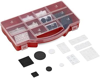 Navaris Set 240 patins autocollants - Tampon adhésif en mousse EVA et plastique pour pied meuble chaise table protection sol - Forme rond et carré