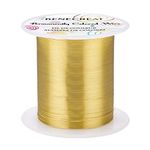 BENECREAT 22 Gauge 164FT Tarnish Resistant Gold Wire Jewelry Beading Wire for Beading Wrapping and Other Jewelry Craft Making