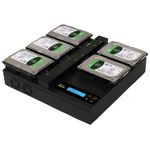 EZ DUPE 1 to 4 Flatbed SATA Hard Drive Duplicator - HD Cyclone 300 Open Platform 3.5" 2.5" HDD/SSD Cloner Copier & DOD Eraser (18GB/Min)