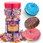 Lieber's Rainbow Sprinkles 283g Tasty Colourful Sugar Strands are a Great Dessert Topping for Cooking, Baking & Decorating Cakes & Ice Cream (Pack of 1), Multicolor