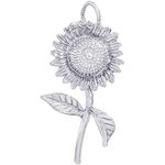 SUNFLOWER CHARM IN GOLD OR SILVER (Sterling Silver)