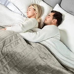 WOOMER Electric Heated Throw Blanket, Soft Flannel Fast Heating Blanket with Multi-Color Option, Full Size 77"x 84", 10 Heating Levels & 0.5-12H Auto Off, Over-Heat Protection