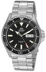 Orient Men's Kamasu Stainless Steel Japanese-Automatic Diving Watch, Black - Metal Bracelet, 41.8 mm, Diving Watch