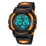 Kids Watch,Boys Watch for 6-15 Year Old Boys,Digital Sport Outdoor Multifunctional Chronograph LED 50 M Waterproof Alarm Calendar Watch for Children with Silicone Band