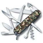 Victorinox Huntsman Swiss Army Knife, Medium, Multi Tool, Camping Knife, 15 Functions, Large Blade, Bottle Opener, Camouflage