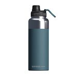 Asobu BPA Free Mighty 40 OZ Flask Water Bottle Made of Stainless Steel with Easy Grip Handle and Easy Access Spout Stays Hot/Cold for 12/24 Hours (Blue)