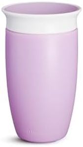 Munchkin Vaso de Aprendizaje para Bebé y Niños Pequeños, Vaso Infantil con Borde 360°, Vaso Antiderrame Libre de BPA para Bebés a Partir de los 12 Meses, Apto para Lavavajillas, 296 ml, Morado