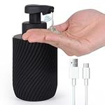 Autumnlife Automatic Soap Dispenser, Touchless Hand Free Soap Dispenser Black Resin Liquid Soap Dispenser USB Rechargeable Auto Smart Electric Dish Soap Dispenser for Bathroom, Kitchen - 300ml