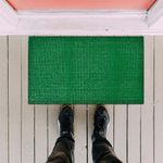 EVIDECO French Home Goods Outdoor Front Door Mat Pixie Artificial Grass Rug 24x16 Green