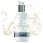 Ultra Pure Australian Emu Oil - Luxury,Hospital Grade Emu Oil 200 ml | Free Range Aboriginal Omega 3, 6 & 9 Oil Infused Pink Sugar - The Ultimate Moisturizer for Skin, Hair, Nails,Scalp