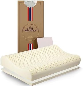 TALATEX Premium 100% Natural Dunlop Latex Pillow, (Firm) Pillow Helps Relieve Pressure, Neck and Shoulder Pain, No Toxic Memory Foam Chemicals, Perfect Package Best Gift (Queen Size, Firm)