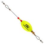 Bomber Lures Paradise Popper X-Treme Popping Cork Float for Carolina Rig, Saltwater Fishing Gear and Accessories, Yellow, Oval