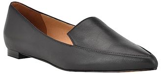 NINE WEST Womens Abay Loafer Flat, Black Leather 003, 9