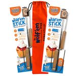 Wolf’em Marshmallow Roasting Stick (set of 2) - Multiple Attachments - Campfire Pie, S’more, and Hot Dog BBQ Roaster | Easy Spin Handles | With Bag