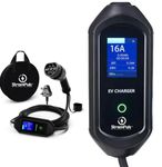 StromPuls Portable EV Charger for Cars 3.6kW|Type 2, 5m Cable| 16A Single Phase|Color Screen|Switchable Current| Free Carrying Bag|