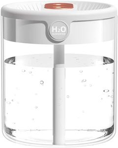 SPAZZA USB Humidifier, 1.5L Double Nozzle Cool Mist Humidifier, Desk Air Humidifier, Quiet Ultrasonic Humidifier with 3 Mist Modes, Auto Shut-Off, for Bedroom, Babies Room, Office, Home