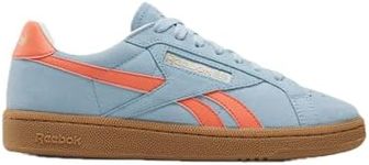 Reebok Women's Club C Grounds UK Tennis Shoes Softblue/Superchargedcoral/Gum, Size 10.5