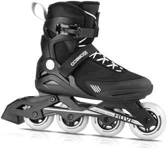 COSMOID Men's Adult Fitness Inline Skate-Roller Skates Blades Adult Male, Indoor Outdoor Black,Size 5-12,Move