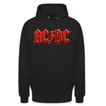 Spreadshirt AC/DC Classic Logo with Lightning Bolt Unisex Hoodie, XL, Black