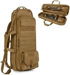 GOBUROS Tactical Rifle Bag Backpack Fits 28 inches Rifles, Soft Rifle Case with 3 Magazine Holders, Padded Shoulder Straps, Lockable Zipper and Molle System for Hunting and Shooting