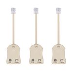 Antfly 3 PCS 2 Wire, 1 Line DSL Filter, with Built in Splitter, Phone Jack Splitter, in-line DSL Filter Splitter/in-line DSL Filter RJ11 6P2C Male to 2 Female Telephone Modem ADSL Splitter Filter