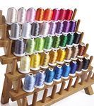 1100 Yards Mini-King Spool Polyester Embroidery Machine Thread 40 Assorted Colors Set for Janome Brother Pfaff Babylock Singer Bernina Husqvaran Kenmore Machines