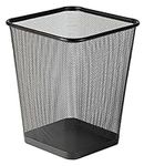 OSCO Black Wiremesh Waste Bin | Square | Height - 30 cm | Width - 25 cm | Trash Can | Waste Paper Basket | Recycling Container | Office | Home | Bathroom