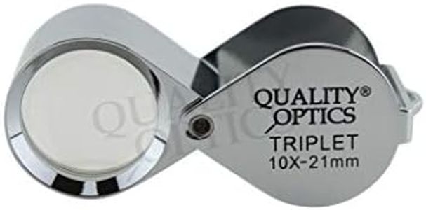 Hastings 10X Loupe Highest Optical Grade Glass Element Lens Includes Leatherette Pouch