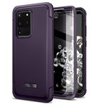 SURITCH for Samsung Galaxy S20 Ultra Case, [Extra Front Frame] Full-Body Heavy Duty Rugged Shockproof Protective Phone Cover with Built-in Screen Protector for Samsung S20 Ultra 6.9 Inch - Dark Purple