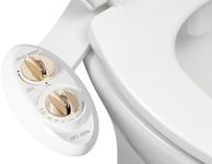 LUXE Bidet NEO 120 - Self-Cleaning Nozzle, Fresh Water Non-Electric Bidet Attachment for Toilet Seat, Adjustable Water Pressure, Rear Wash (Gold)