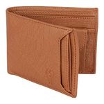 SAMTROH Tan Faux Leather Casual Wallet for Men