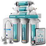 NU Aqua Platinum Series 100GPD 6-Stage Undersink Reverse Osmosis Ultimate Alkaline Mineral PH Balanced Drinking Water Filter System - Bonus PPM Meter and Installation DVD