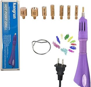 Hotfix Rhinestone Setter Applicator Hot Fix Wand Kit Tool Set with 7 Different SIzes Tips, Hot Fixed Wand Kit for Crafts Shoes Clothes Fabric Clothing ((purple))