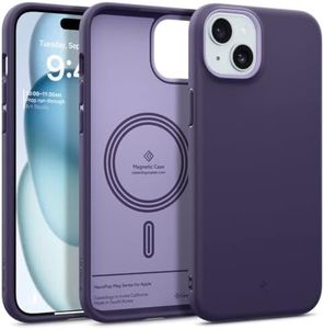 Caseology Nano Pop Mag per iPhone 15 Plus Cover [Magnetica] [Military Grade Drop Protection] con Motivi di Presa Laterale Cover iPhone 15 Plus - Grape Purple