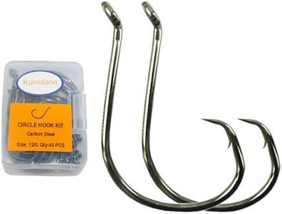 Catfish Hooks Fishing Octopus Circle Hooks for Saltwater Offset Sport Equipment 40-Pack Size 12/0