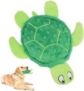 TONYFY Squeaky Sea Turtle Plush Dog Toy - Durable, No Stuffing, Interactive Chew Toy for Small Dogs - Relieve Anxiety, Teething, and Keep Them Busy for Puppy(Green)