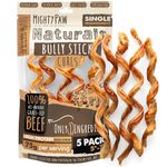 Mighty Paw Naturals Bully Stick Curls 6" 5 Pack