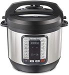 Hamilton Beach 12-in-1 Electric Pressure Cooker with True Slow Cook Technology, Sautés, Browns, Steams, Rice Function, Egg and More, 8 Quart Capacity, Stainless Steel (34508)