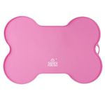 SuperDesign ZEROMESS Cat Dog Food Bowl Mats for Floors Non Slip Waterproof Silicone Dog Feeding Mat for Bowls Rubber Pet Water Bowl Mat Washable Dog Placemat Food Tray Bone Shaped Small Medium Large