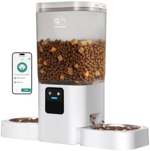 7L Automatic Cat Feeders 2 cat with Slow Feed: Automatic Dog Feeder with 5G WiFi, Cat Food Dispenser with Alexa for Multiple Pets, Detachable for Easy Clean - 29 Cup