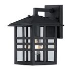 Westinghouse Lighting 6123100 Caliste Traditional One Light Outdoor Wall Fixture with Dusk to Dawn Sensor, Black Finish, Clear Glass