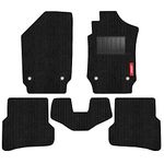 Elegant Polypropylene Carpet Car Mat Compatible with Volkswagen Polo 2014 Onwards- Cord Black