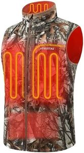 Venustas Heated Hunting Vest For Men, 20-Hour Runtime, Rechargeable Heated Camo Vest with Battery Included